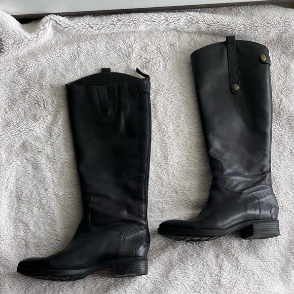 Sam Edelman black leather riding boots - Picture 2 of 9